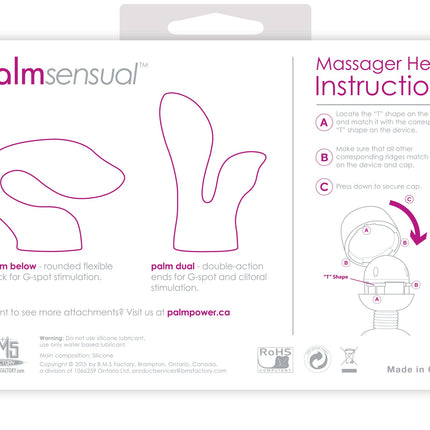 Palmpower Palmsensual Massager Heads Pink For Use With