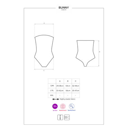 Bunny Mask Costume 5 Pc