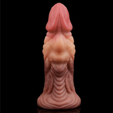 Lovetoy Nature Cock 7In Dual Layer Huge Alien Silicone Butt Plug Dildo