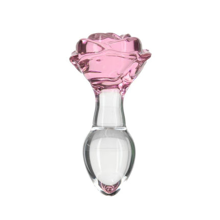Pillow Talk Rosy Luxurious Glass Anal Plug W Clear Gem