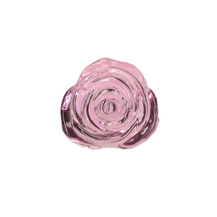 Pillow Talk Rosy Luxurious Glass Anal Plug W Clear Gem