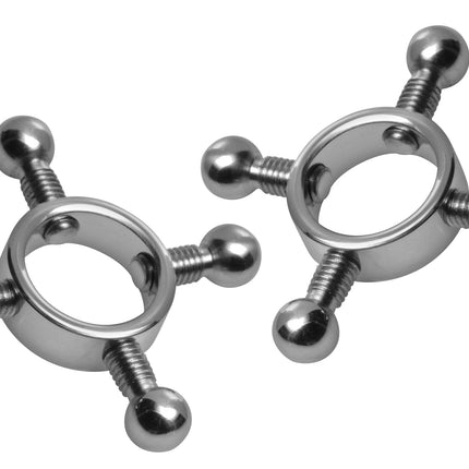 Master Series Rings Fire Stainless Steel Nipple Press Set