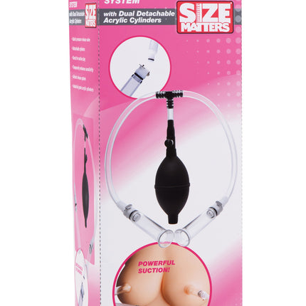Size Matters Nipple Pumping System With Dual Cylinders