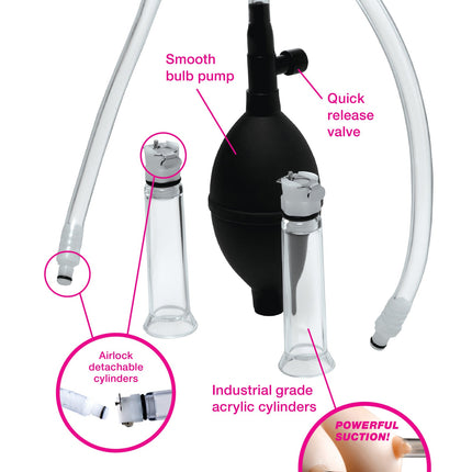 Size Matters Nipple Pumping System With Dual Cylinders