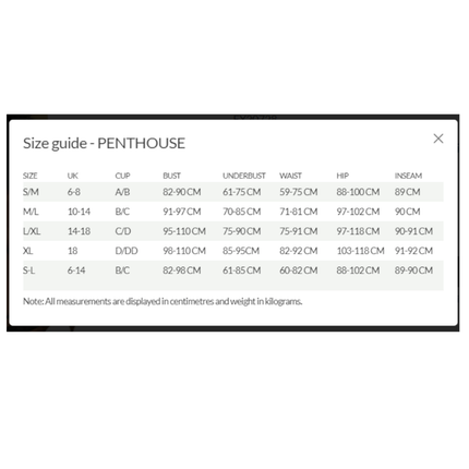 Penthouse Adore Me Panties White L/Xl