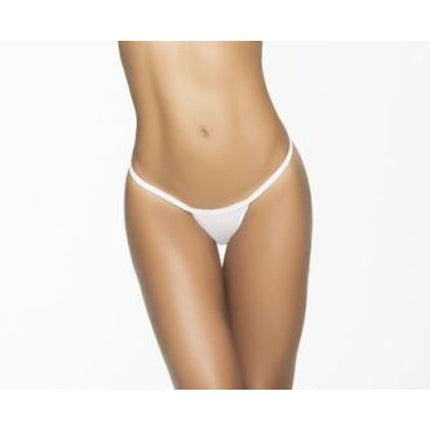 Mapale Y Back Thong Black White - White - Small/Medium