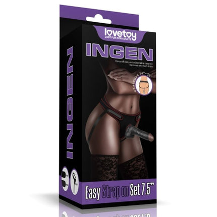 Lovetoy Easy Strap On Set 7.5In Black