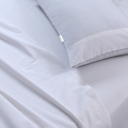 Elan Linen 100% Egyptian Cotton Vintage Washed 500TC White 50 cm deep Mega King Bed Sheets Set