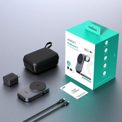 Aukey MagFusion Z Qi2 3-in-1 Foldable Magnetic Fast Wireless Charging Station (LC-MC312)