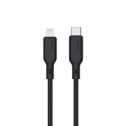 Aukey Circlet CL 1m Aramid Fiber Core USB-C TO Lightning Black (CB-KCL1)