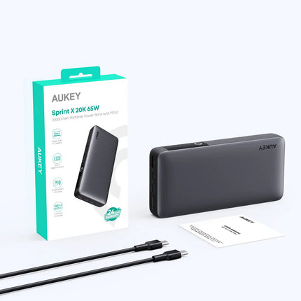 Aukey Sprint X 20K 65W 20000mAh Portable Power Bank with PD3.0 (PB-Y43)