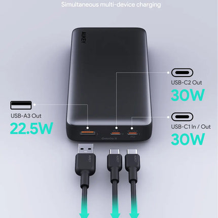Aukey Sprint X 20K 30W 20000mAh Portable Power Bank with PD3.0 (PB-Y42)