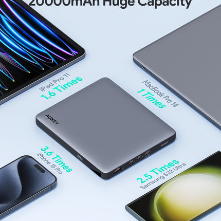 Aukey Sprint X 20K 100W 20000mAh Laptop Power Bank with PD3.0 (PB-Y44)