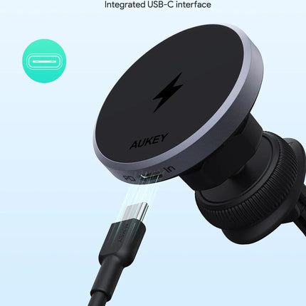 Aukey MagLink Dash Magnetic Fast Wireless Charging Phone Mount (HD-MC13)