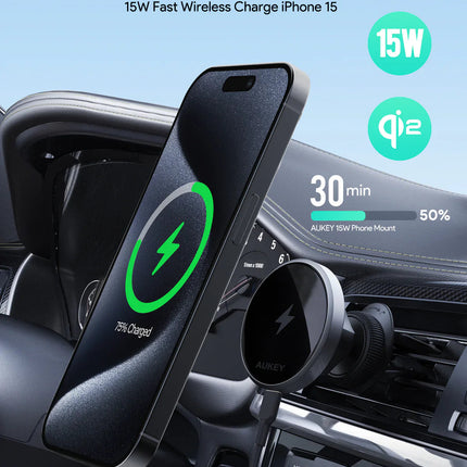 Aukey MagLink Dash Magnetic Fast Wireless Charging Phone Mount (HD-MC13)