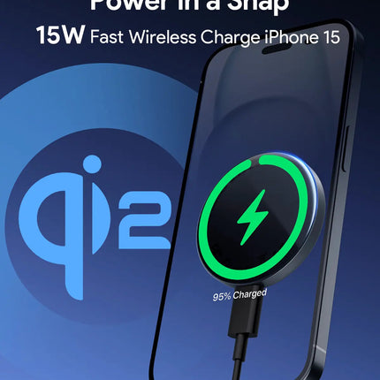 Aukey Magfusion Aura Qi2 Magnetic Fast Wireless Charger (LC-MC10)
