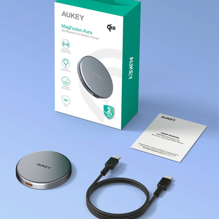 Aukey Magfusion Aura Qi2 Magnetic Fast Wireless Charger (LC-MC10)