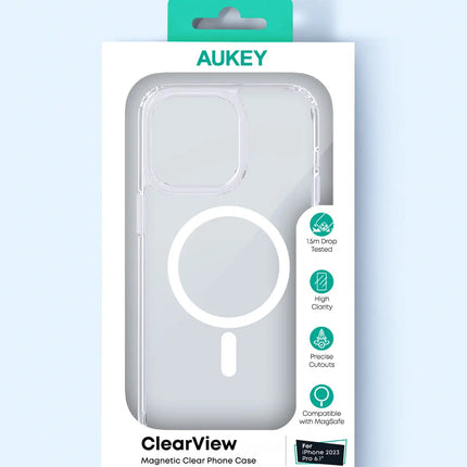 Aukey Clearview Magsafe iPhone 15 Pro Max Phone case - Transparent (TM10D)
