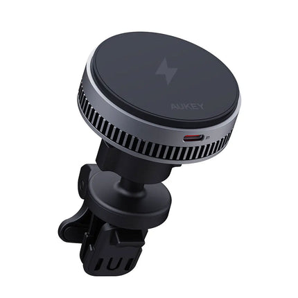 Aukey MagFusion Dash Pro Qi2 Magnetic Fast Wireless Charging Phone Mount with Active Cooling (HD-MC13A)