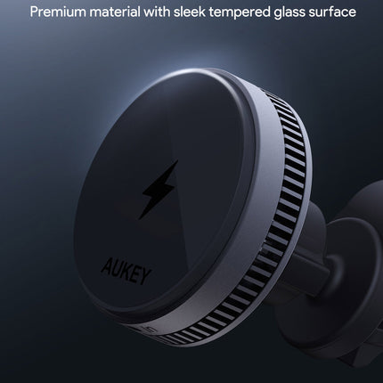 Aukey MagFusion Dash Pro Qi2 Magnetic Fast Wireless Charging Phone Mount with Active Cooling (HD-MC13A)