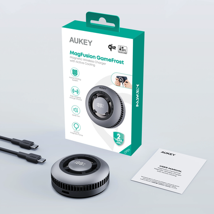 Aukey Magfusion GameFrost Magnetic Wireless Charger with Active Cooling (LC-G10)