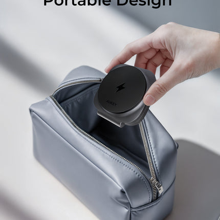Aukey MagFusion L Qi2 Foldable 2 In 1 Magnetic Wireless Charger (LC-MC211)
