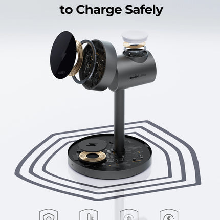Aukey MagFusion 3-in-1 Qi2 Magnetic Fast Wireless Charging Station (LC-MC311)