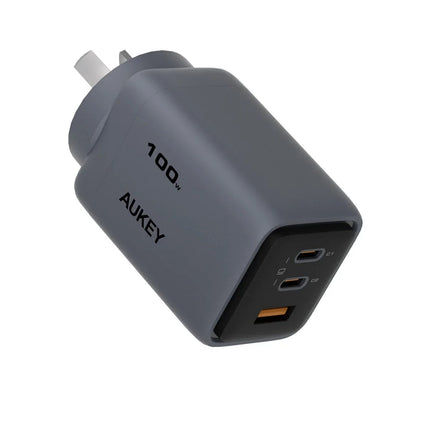 Aukey Comet 100W PD Fast Wall Charger GaN USB-C with 100W 1.8m USB-C to C Cable (PA-C5)
