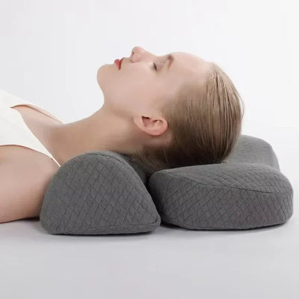Ergonomic Memory Foam Cervical Pillow Orthopedic Contour Grey