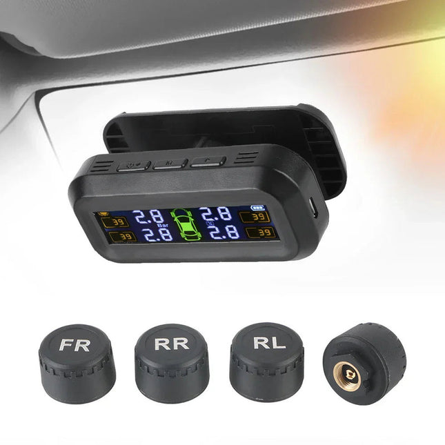 Wireless Tire Pressure Monitoring  Solar And USB Charging