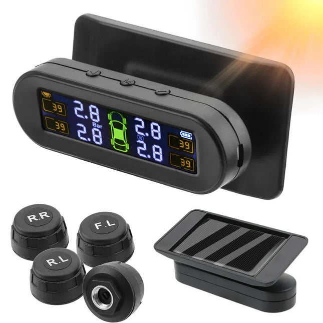 Wireless Tire Pressure Monitoring  Solar And USB Charging