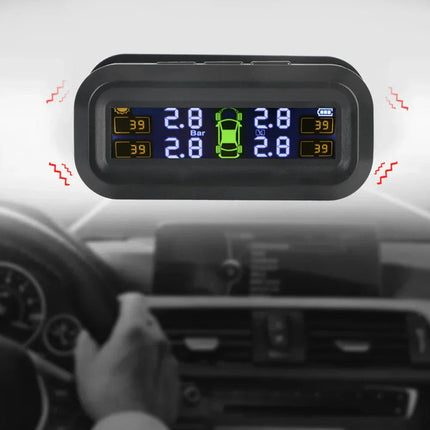 Wireless Tire Pressure Monitoring  Solar And USB Charging