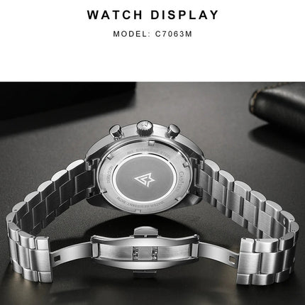 Mens Quartz Chronograph Business Watch