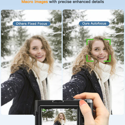4K Digital Camera with Autofocus Anti-Shake Black