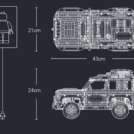 Technical Rover Defender Collector'S Building Blocks Set