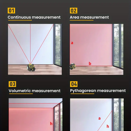 Laser Rangefinder & Steel Tape Measure