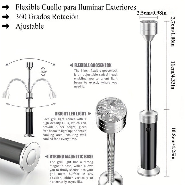 LED Grill Lights Magnetic Base BBQ Lamp