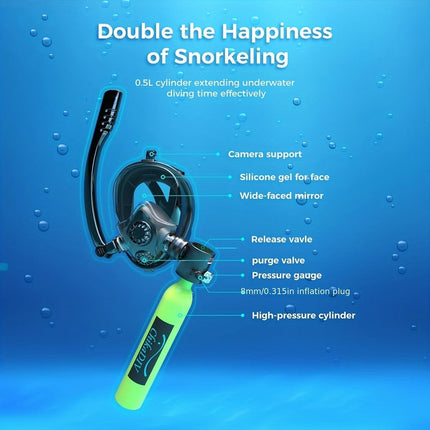 Diving Set with 0.5L Tank and Camera Mount