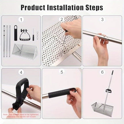 Adjustable Metal Beach Sifter Rake Tool