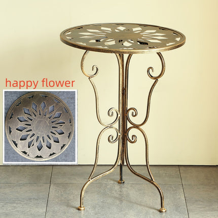 Vintage Metal Scrollwork Side Table