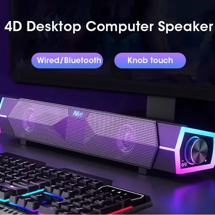 Computer Bluetooth RGB Light Speaker Black