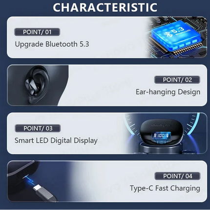 Bluetooth Wireless Earbuds Black