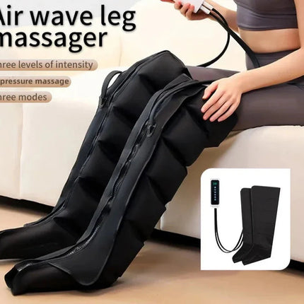 360 Air Pressure Leg Massager Boots with Remote Black