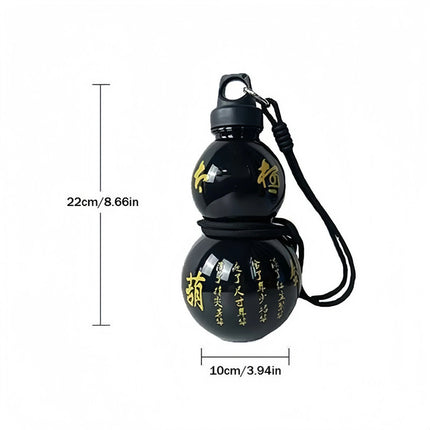 2pcs 800ml Gourd Water Bottle Black