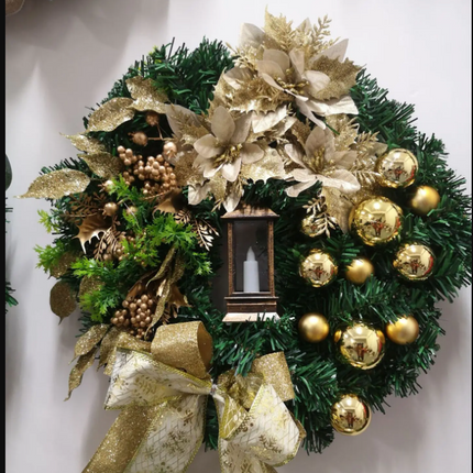 Snowman Fruit Nut Christmas Wreath