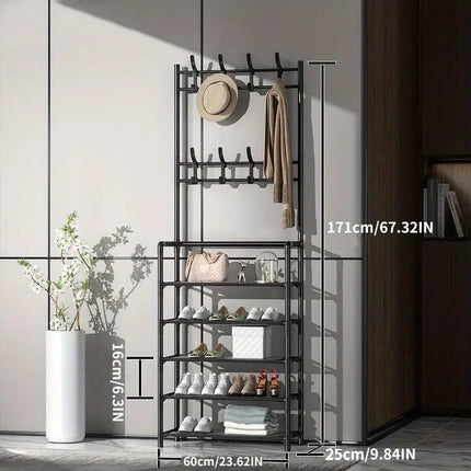 Free Standing Shoe And Hat Rack