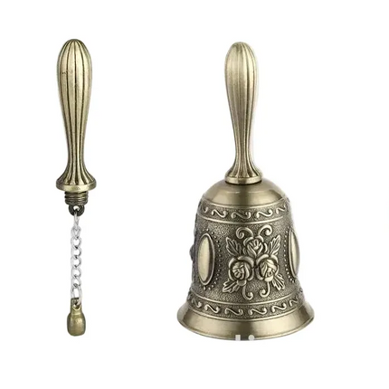 Trendbay Retro Bronze Metal Hand Bell Vintage Handheld