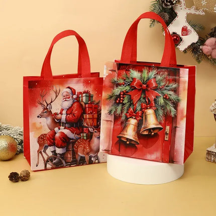 4pcs Christmas Non-Woven Santa Claus Gift Bags Set