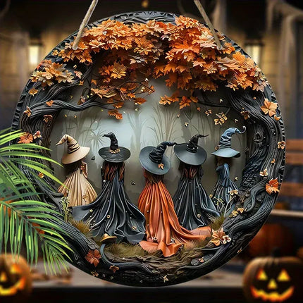 Trendbay Halloween Gothic Witch Wooden Hanging Sign