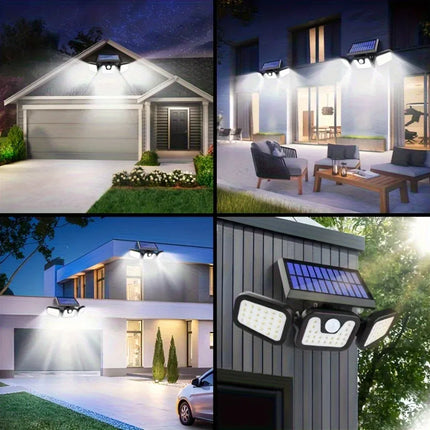 Trendbay 1pc 74-LED Solar Motion Sensor Wall Light 3-Level